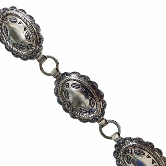 THREE Vintage 1950s Sanford Conchas Belt Silver - 33\